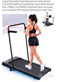 Tapis roulant NUOVO max 136kg/12kmh Compatto