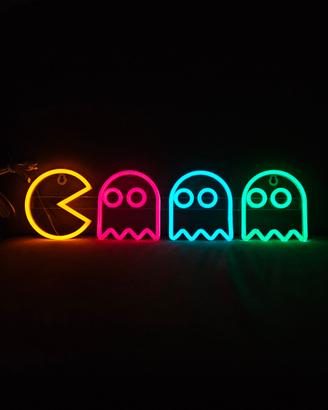 Lampada led neon PACMAN