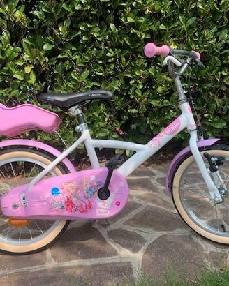 BICICLETTA DA BAMBINA ROSA 16" 4-6 ANNI