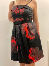 Abito da cerimonia rosso e nero taglia XS