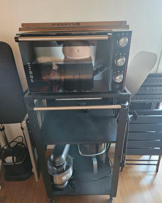 Forno effeuno con carrello