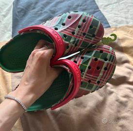 Crocs Baya Zoccolo Vacanze Plaid Kelly Verde