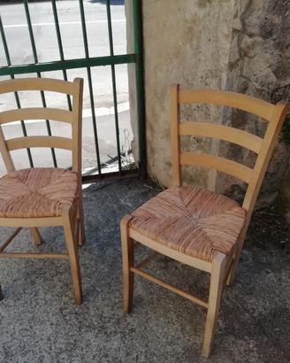 set due sedie rustiche