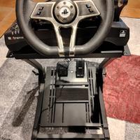 supporto simulatore F1 con volante e pedaliera