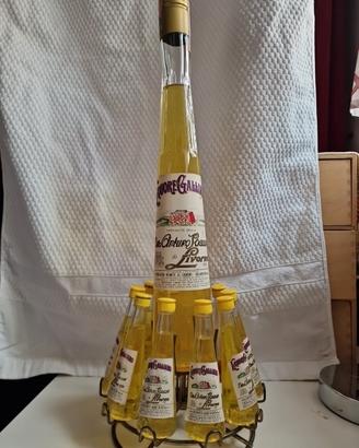 Liquore Galliano bottiglia e mignon con espositore