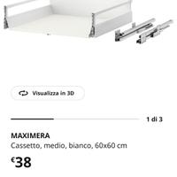 Cassetto medio Ikea Metod Maximera 60x60