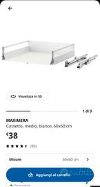 Cassetto medio Ikea Metod Maximera 60x60