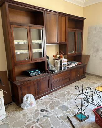 Mobile Parete Attrezzata in Legno Massiccio