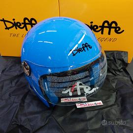 Casco blu junior bimbo dieffe df4 con visiera tras