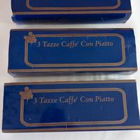 Set 3x3 Tazze da Caffè con Piattino