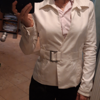 Giacca bianca Tru Trussardi donnacotone foderata