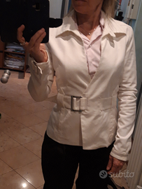 Giacca bianca Tru Trussardi donnacotone foderata