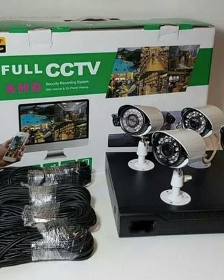 Kit 4 Telecamere di videosorveglianza AHD 