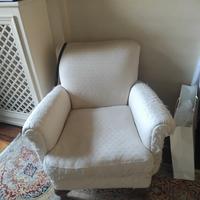 poltrona vintage bianco panna 