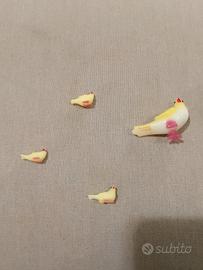 famiglia di uccelli arte di Murano 