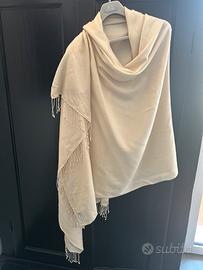 Pashmina panna in cachemire/seta  205x95 cm