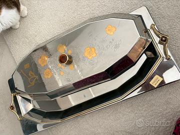 Vassoio Pesce Freddi B.G. - acciaio e oro24k