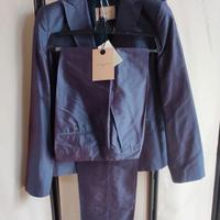 completo blazer e pantalone in seta