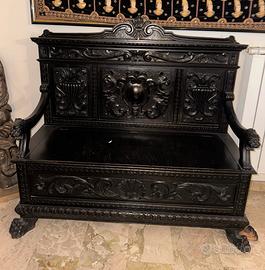 Mobili ingresso in legno noce