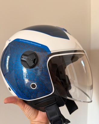 Casco CGM Hamlet bianco e blu – Taglia L