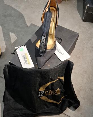 Scarpe Just Cavalli Nere e Oro