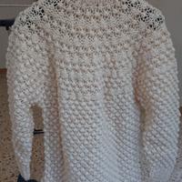 Maglione donna lana fatto a mano taglia S