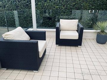 Poltrone da esterno color nero/antracite