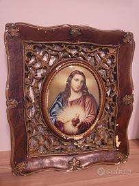 quadro sacro cuore di Gesù vintage 