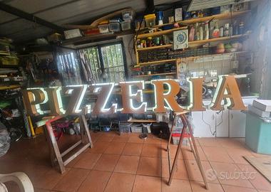 GRANDE INSEGNA LUMINOSA PIZZERIA MODERNARIATO