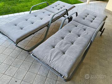 Coppia sdraio prendisole con materassino