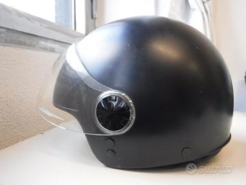 Casco moto aperto jet scooter nero