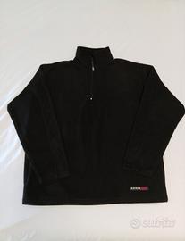 Felpa pile nero Avirex mezza zip - Taglia L
