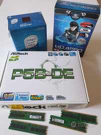 Scheda asrock, intel Quad core q6600, ati HD4550