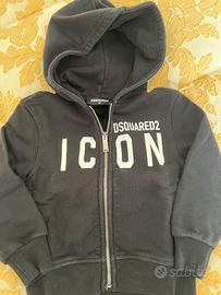 Felpa bambino tg. 4 anni Dsquared2 nera invernale