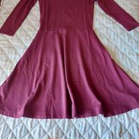 vestito a ruota terranova color borgogna