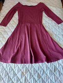vestito a ruota terranova color borgogna