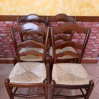 Set 4 sedie in legno