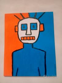 Dipinto Acrilico cm 50x40 - Ispirazione Basquiat 