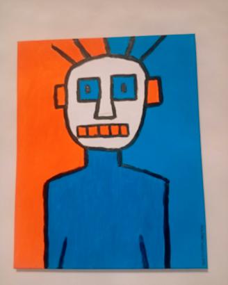 Dipinto Acrilico cm 50x40 - Ispirazione Basquiat 