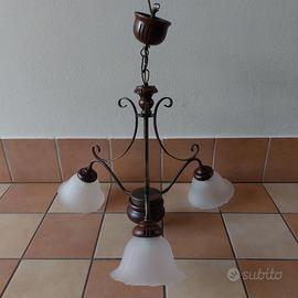 Lampadario a sospensione stile arte povera