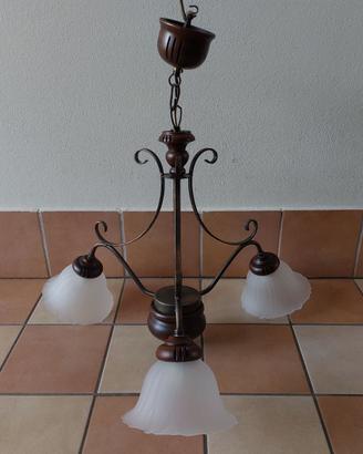Lampadario a sospensione stile arte povera