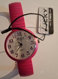 Orologio rosa JCKY TIME al quarzo  cinturino elast