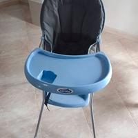 Seggiolone pappa babideal Grigio e celeste