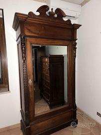 Coppia Antica fine '800: Armadio e settimino