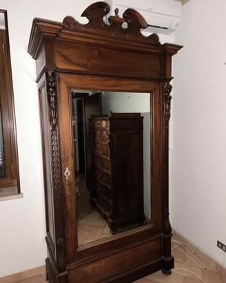 Coppia Antica fine '800: Armadio e settimino