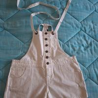 Salopette bianca donna