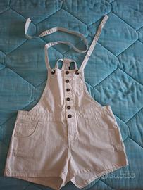 Salopette bianca donna