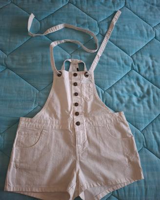 Salopette bianca donna