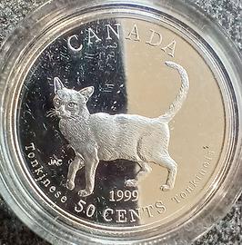 Canada 4 monete argento .925 serie "GATTI" 50 cent