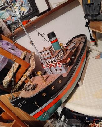 Modellino barca nave rimorchiatore Muimota 